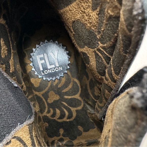 Fly London Metallic Gunmetal Gray Wedge Boots EU 38 - Picture 9 of 10